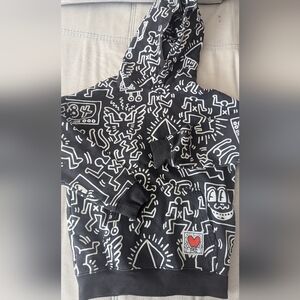 H&M Black and White Graphic Hoodie